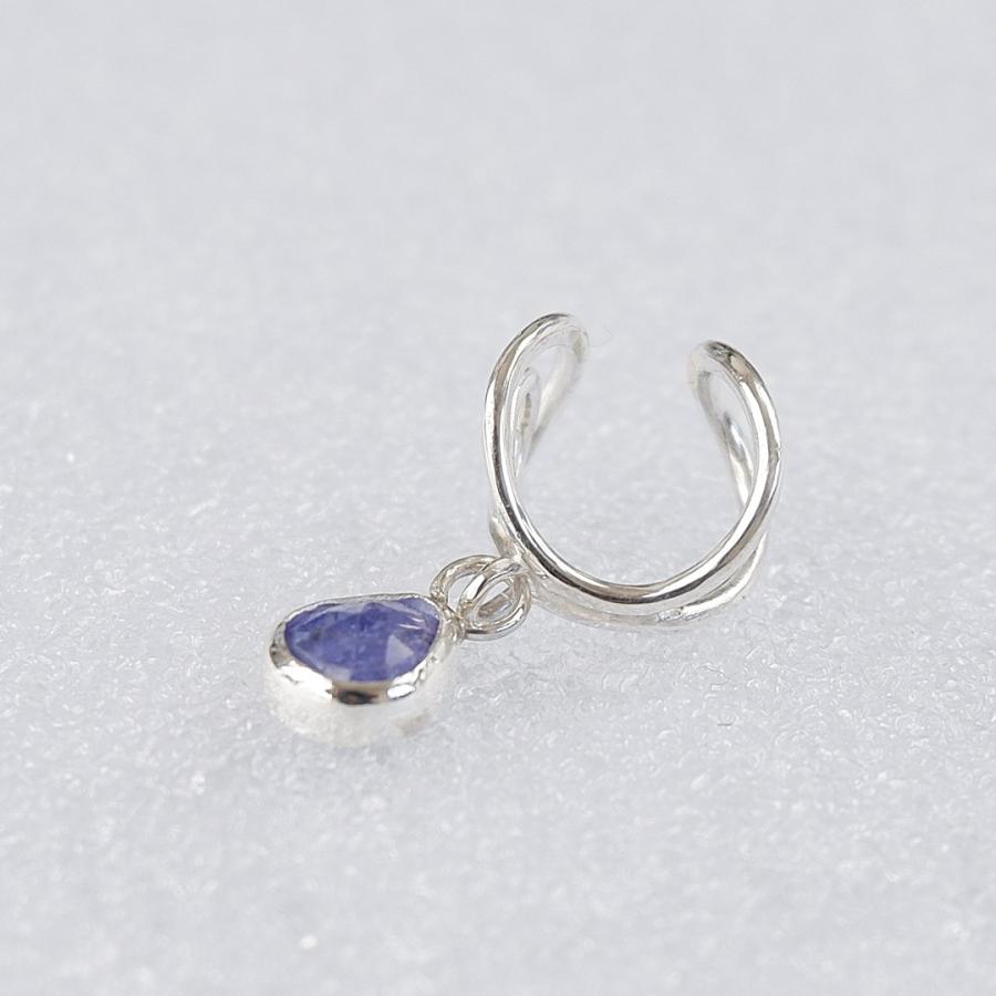 タンザナイトの唐草イヤーカフ　左耳用  天然石アクセサリー　一点物 |  | 02