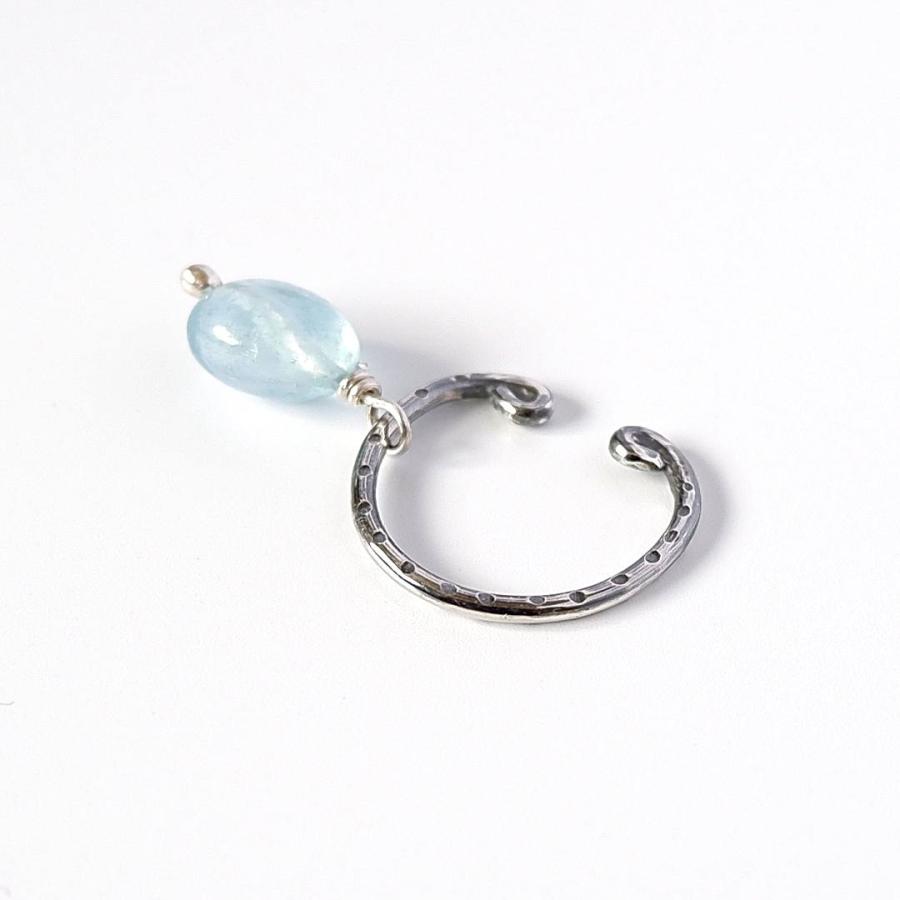 〜３月の誕生石〜　アクアマリンのイヤーカフ　天然石アクセサリー　一点物 |  | 01