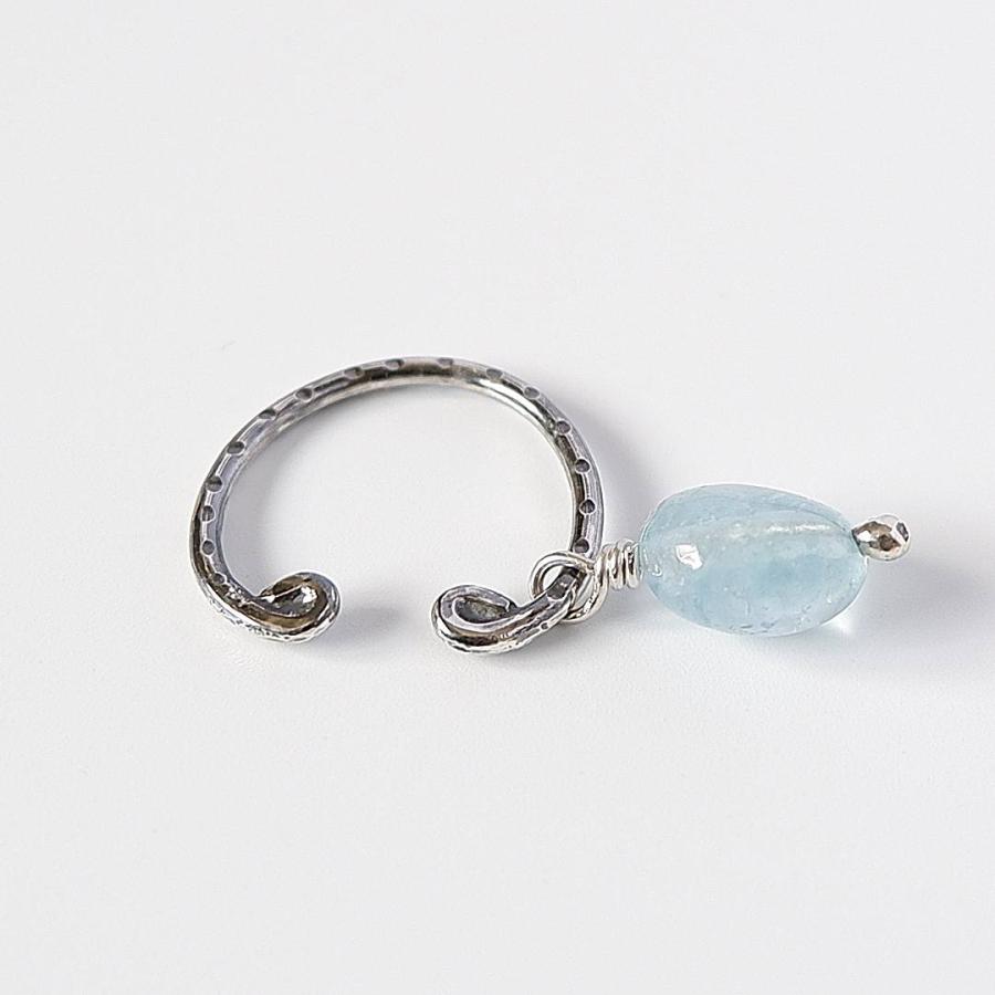 〜３月の誕生石〜　アクアマリンのイヤーカフ　天然石アクセサリー　一点物 |  | 02