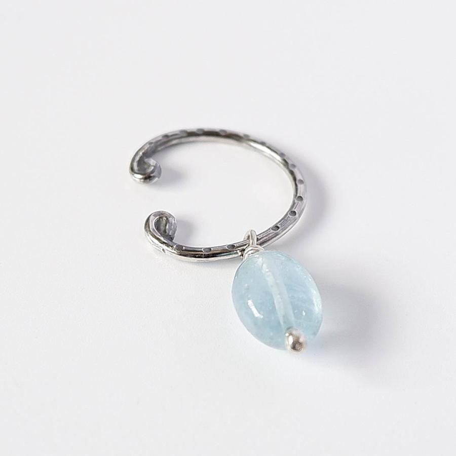 〜３月の誕生石〜　アクアマリンのイヤーカフ　天然石アクセサリー　一点物 |  | 03