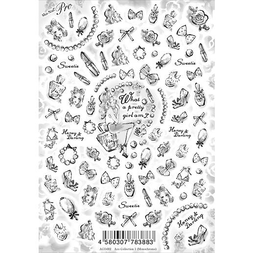 Sha Nail Pro 写ネイル アコ コレクション1 モノクロ Aco Collection 1 Monochrome 立花あこ ネイルシール 普通郵便のみ送料無料 マカロン 通販 Yahoo ショッピング