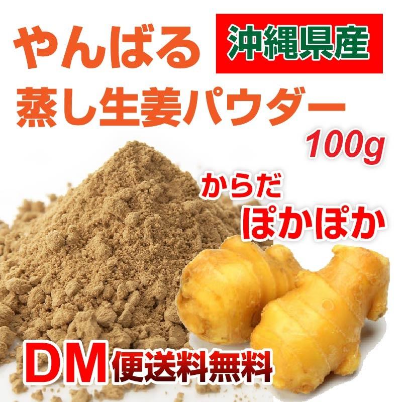 賞味期限2020年2月29日 やんばる生姜粉末 100g 蒸し 生姜 パウダー 沖縄県産 国産 生姜 パウダー 粉末 しょうが 令和 DM便