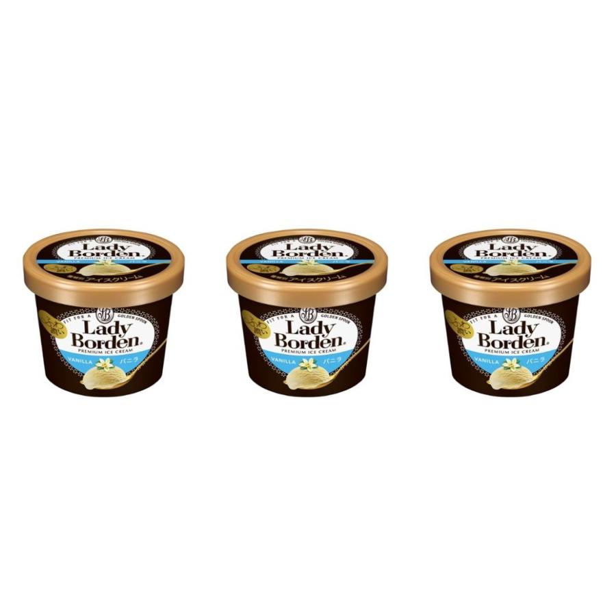 ロッテ レディーボーデン ミニ バニラ 120ml×3個 冷凍 アイスクリーム バニラ デザート カップ 濃厚 個食