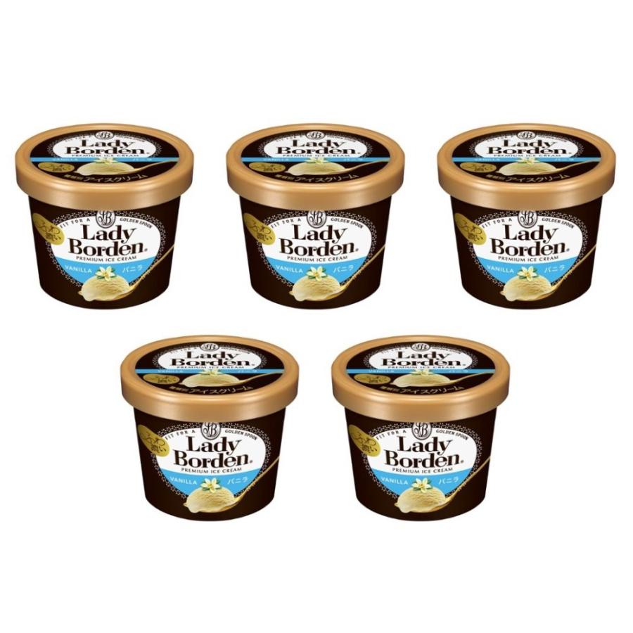 ロッテ レディーボーデン ミニ バニラ 120ml×5個 冷凍 アイスクリーム バニラ デザート カップ 濃厚 個食