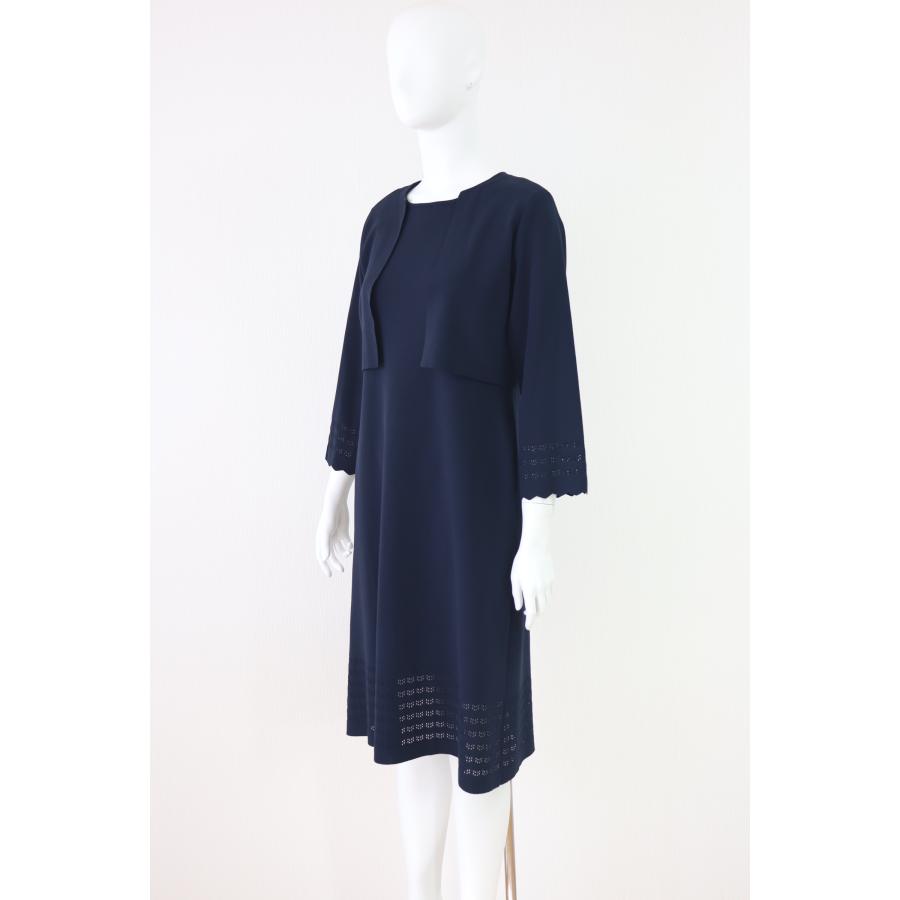 美品】 DAISY LIN FOXEY 七分袖フレアワンピース 38 チャコール FOXEY