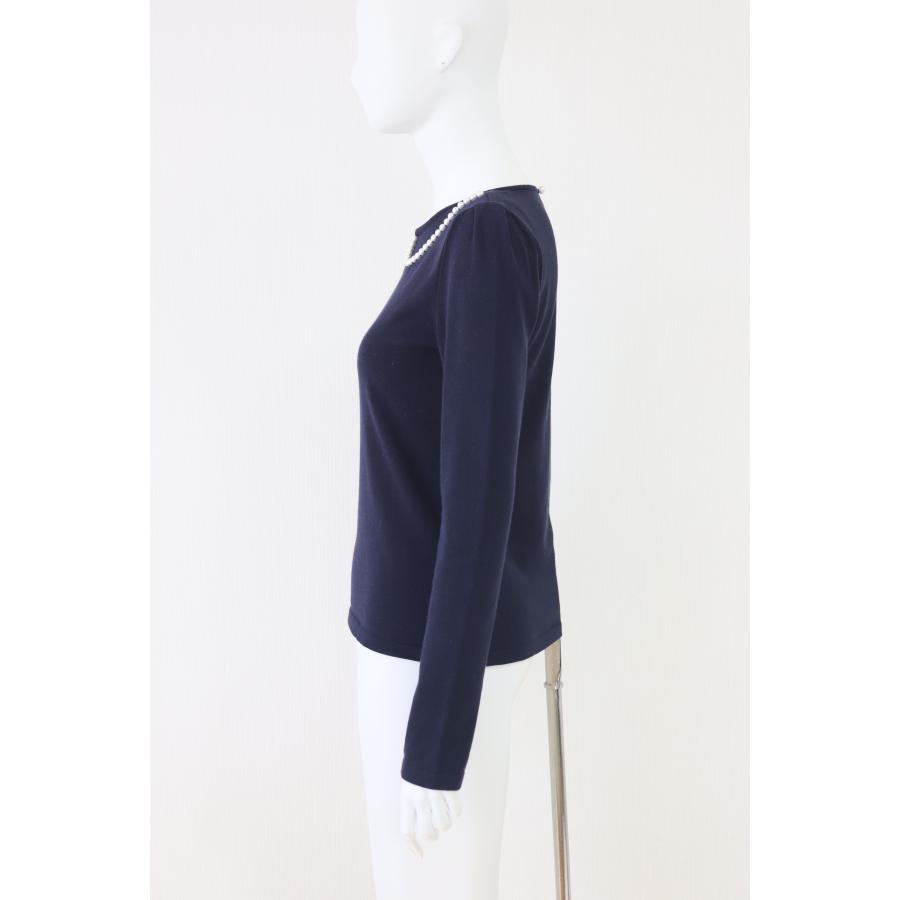 FOXEY  ニットトップス 38 パール付き袖 FOXEY - FOXEY ニットトップス 38 パール付き袖の通販 by レナ's shop