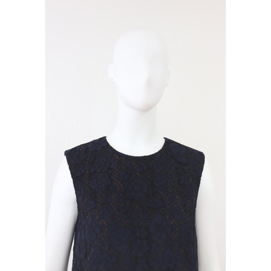 FOXEY BOUTIQUE FOXEY 刺繍レースワンピース 40987 紺/ネイビー