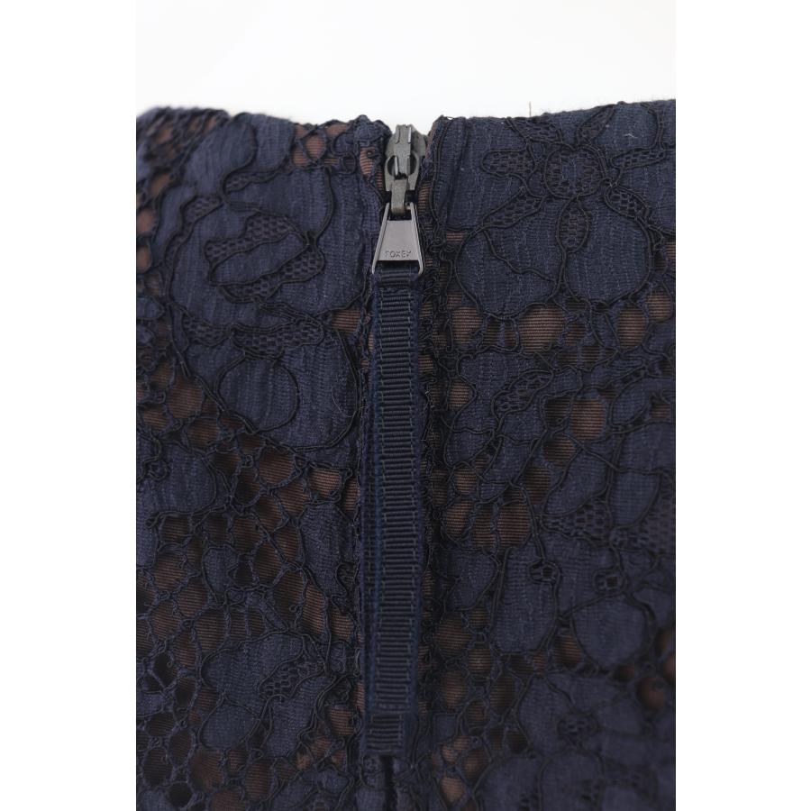 FOXEY ワンピース FOXEY BOUTIQUE FOXEY 刺繍レースワンピース 40987 紺/ネイビー