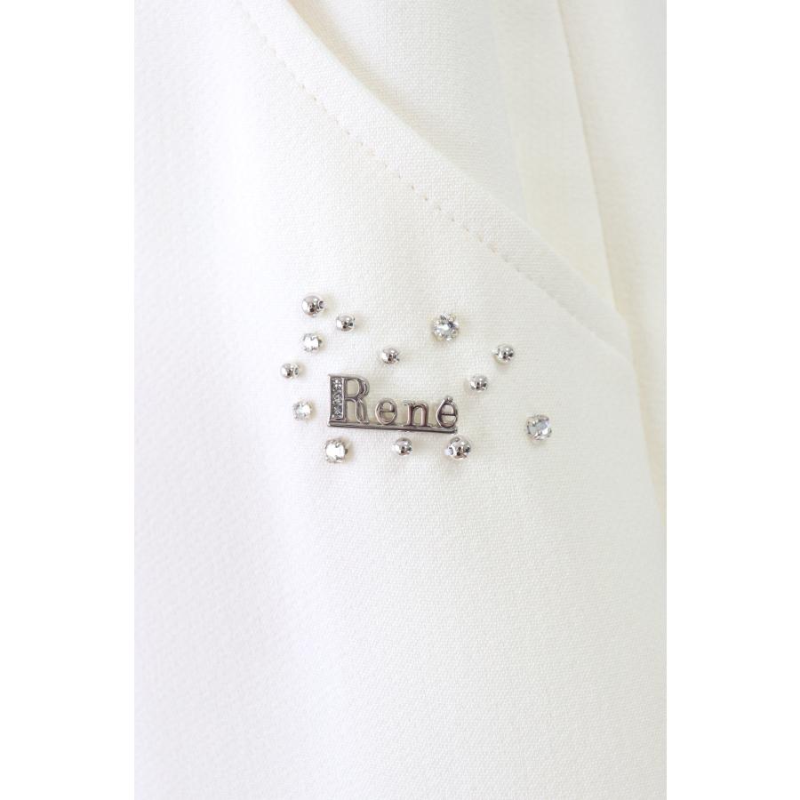 Rene　 ビジュー付キュロットパンツ　6315110　2023年商品　白/ホワイト　ショートパンツ　ルネ_6