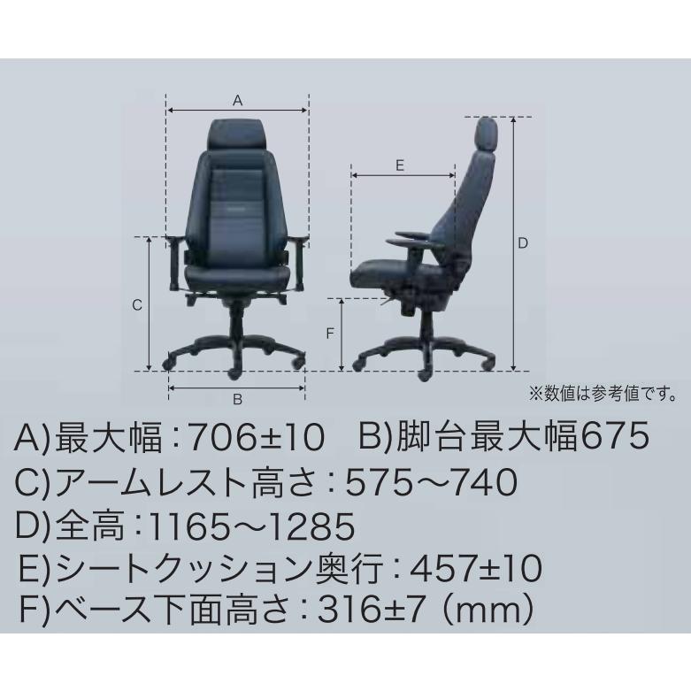 レカロシート オフィスチェア ファブリックシリーズ RECARO 24H CHAIRの画像