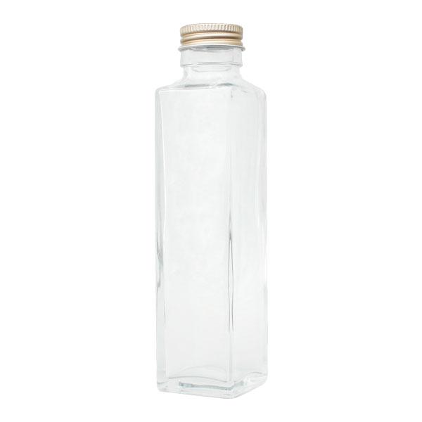 ガラス瓶角型150ml スクリューキャップ付ガラス容器 オイル 用空瓶