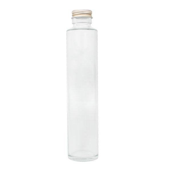 ガラス瓶丸型200ml スクリューキャップ付ガラス容器 円柱 オイル 用空