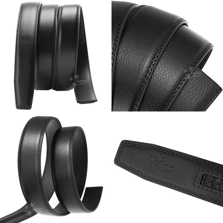 ベルト 剣先内側 剣先隠し メンズ 本革 オートロック 穴なし