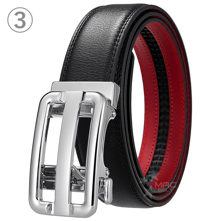 ベルト メンズ 無段階 本革 穴なし 大きいサイズ オートロック
