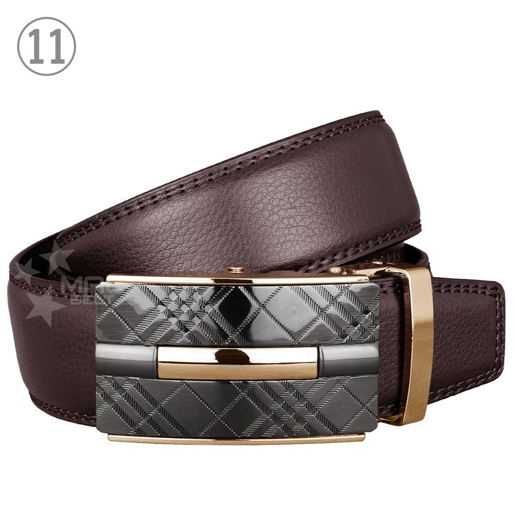 ベルト メンズ 穴なし オートロック 無段階 本革 カジュアル ビジネス