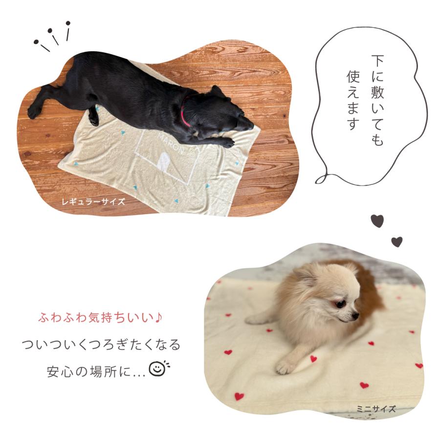 1位受賞】ペット用名入れブランケット 9柄 ミニ 毛布 タオル 冷房対策
