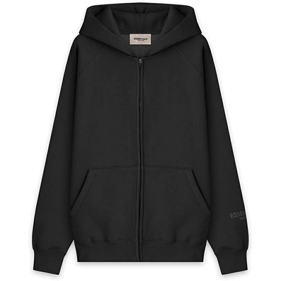 FEAR OF GOD FOG ESSENTIALS フィアオブゴッド エフオージー エッセンシャルズ FULL ZIP HOODIE フルジップ フーディ パーカー 正規品 ブラック｜macheriemall