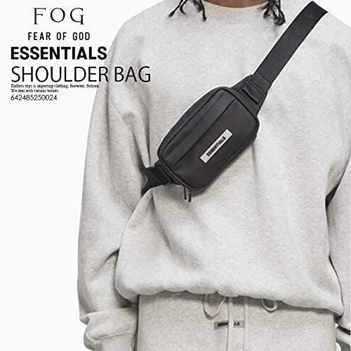 FEAR OF GOD FOG ESSENTIALS BLACK SLING BAG 642485250024 : fog207