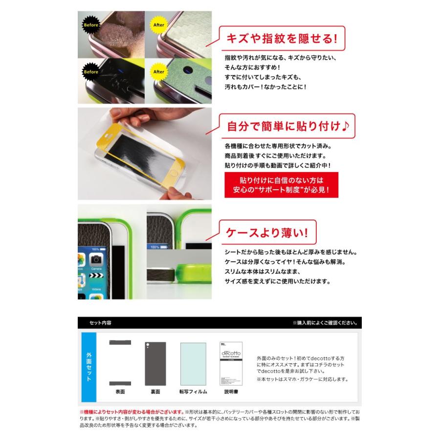 docomo Xperia Z5 SO-01H SOV32 501SO 専用 デコ シート decotto 外面セット インディゴ 柄｜machhurrier｜03