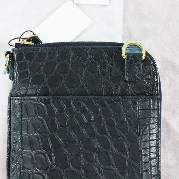 サコッシュ バッグ 137MKO 30代 40代 50代 ポイント消化 新品 正規品 男女兼用 ポロサス クロコダイル ネイビー ブラウン系 ベージュ系の画像