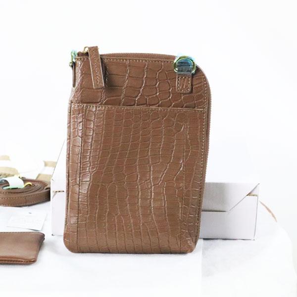 サコッシュ バッグ 137MKO 30代 40代 50代 ポイント消化 新品 正規品 男女兼用 ポロサス クロコダイル ネイビー ブラウン系 ベージュ系の画像