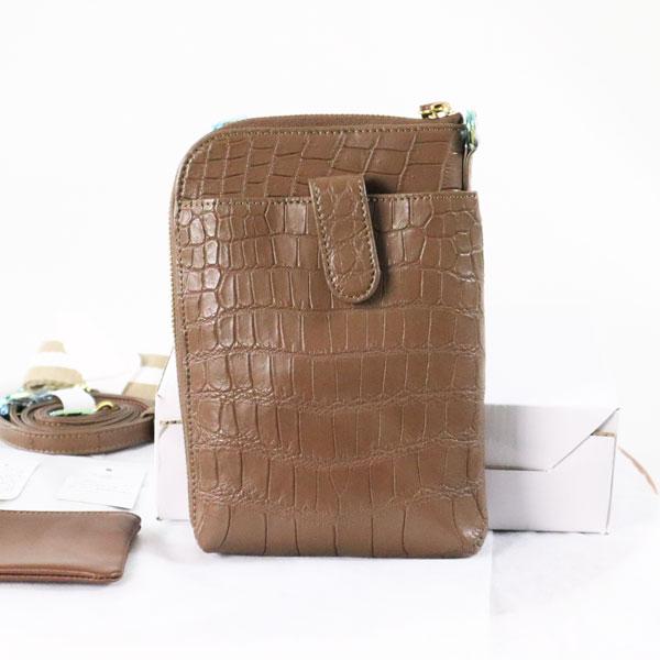 サコッシュ バッグ 137MKO 30代 40代 50代 ポイント消化 新品 正規品 男女兼用 ポロサス クロコダイル ネイビー ブラウン系 ベージュ系の画像