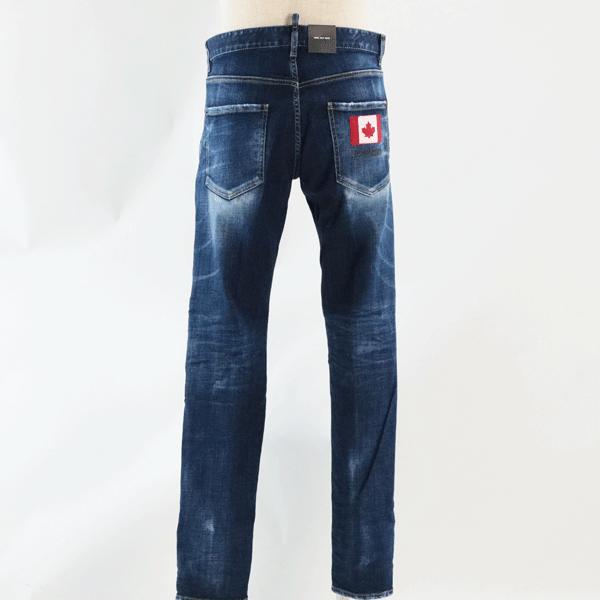 デニムパンツ Dsquared2 S74LB1336 秋 冬 ストレッチ ジーンズ Gパン 1点物 おしゃれ インディゴ コン ネイビー ズボン ダメージ　ディースクエアード2の画像