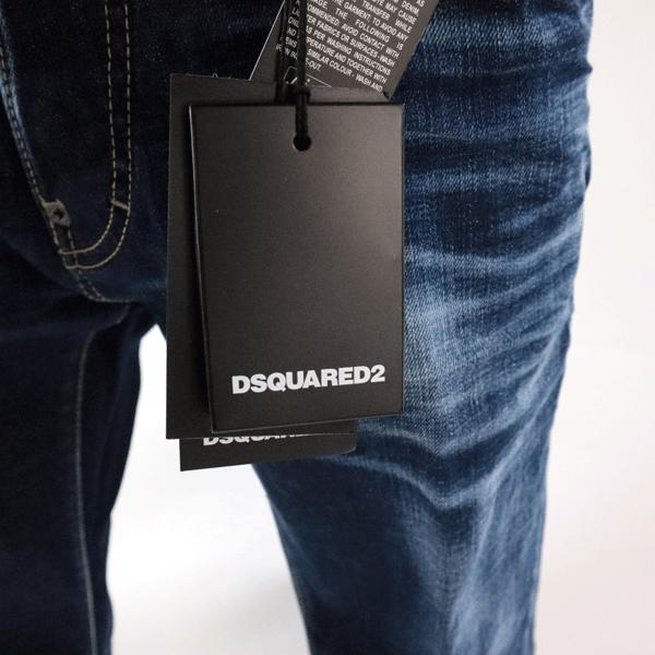 デニムパンツ Dsquared2 S74LB1336 秋 冬 ストレッチ ジーンズ Gパン 1点物 おしゃれ インディゴ コン ネイビー ズボン ダメージ　ディースクエアード2の画像