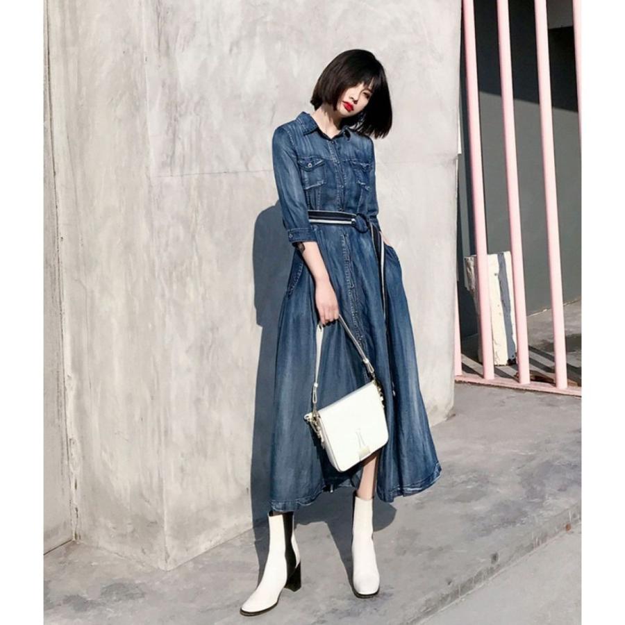爆売り ドレス ロングドレス ワンピース デニムワンピース 七分袖 シャツワンピース マキシ丈 カジュアル お呼ばれ 人気ブランドを Www Doctor Plan Com