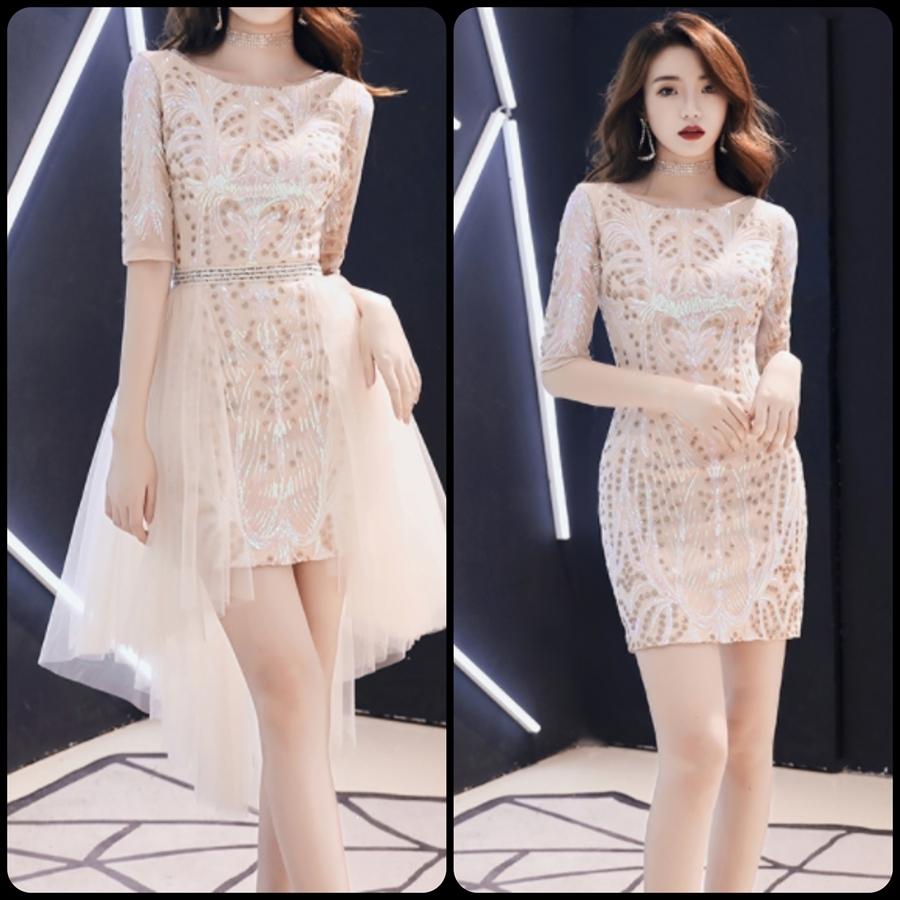 50 Off ワンピースドレス 秋冬 エレガント系 きれいめ ゴージャス スパンコール キラキラ バックファスナー パーティに 安いそれに目立つ Www Doctor Plan Com