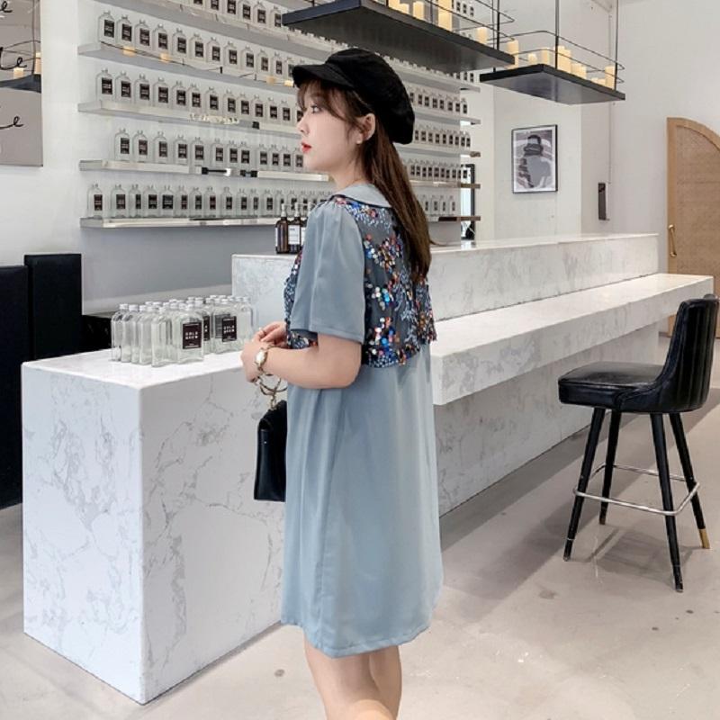 人気ブランドを ワンピース コットン ミニ丈 ポロカラー 半袖 シャツ スリーブ 和柄 ゆったり ストレート きれいめ 夏 重ね着風 大きいサイズ Lop 0292 注目の Www Doctor Plan Com