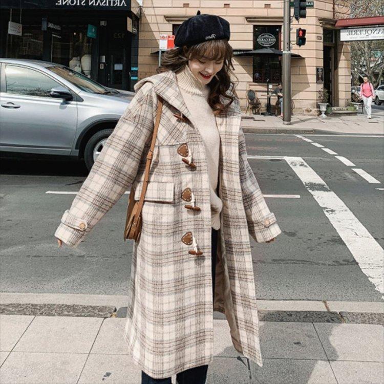 ダッフルコート チェック柄 ロングコート カジュアル系 定番アイテム 大人可愛い ガーリー系 冬 お出かけ Ot 0943 街角のカフェテラス 通販 Yahoo ショッピング