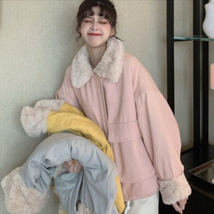 21セール フェミニン系 ジャケット ダウンコート ファー お出かけ 冬 ポケット 大人可愛い カジュアル系 無地 ダウンコート 種類 ブルー Social And Co Fr