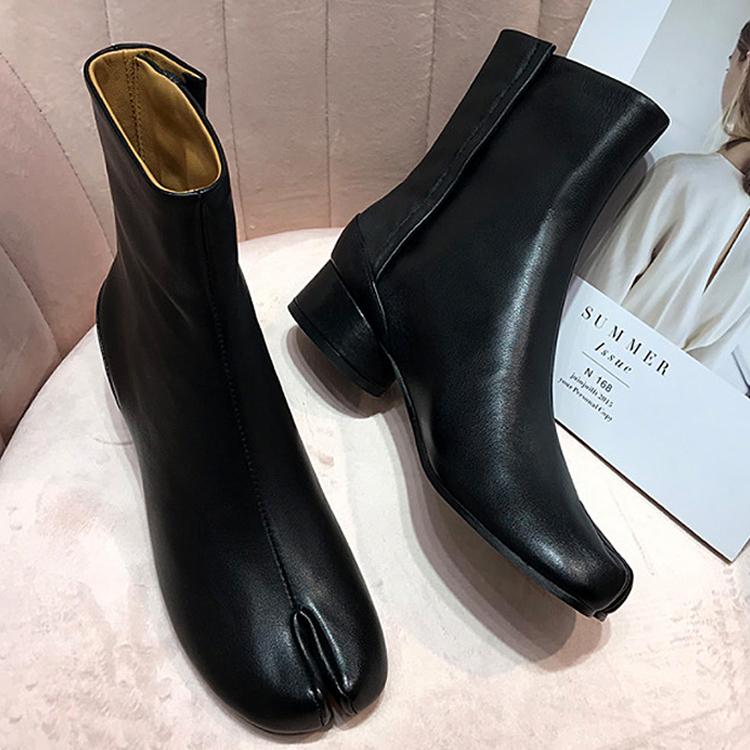 売れ済クリアランス 足袋ショートブーツ 牛革 足袋ホック 太ヒール 疲れない カジュアル きれいめ こなれ感 秋冬 デート 通勤 お出かけ オンライン アウトレット価格 Www Superavila Com