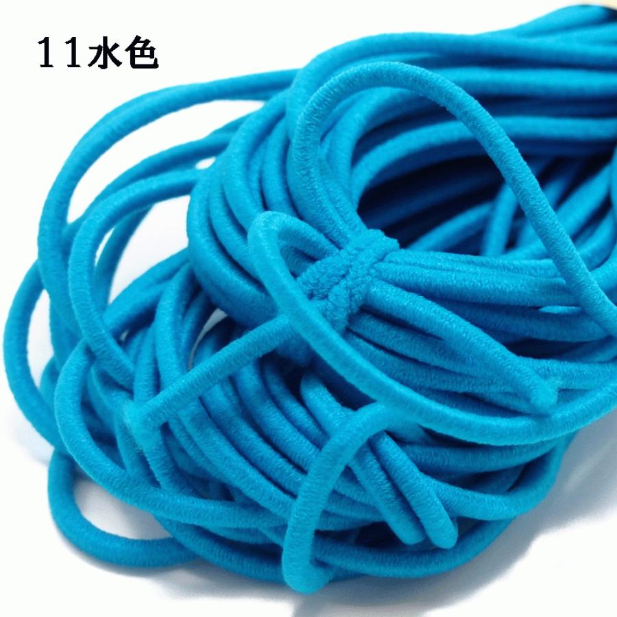 ウーリーカラーゴム 約3mm ※1袋3m入 丸ゴム/ヘアゴム/ハンドメイド 