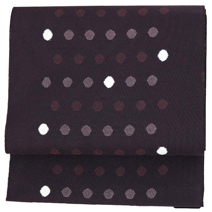 撫松庵 夏・袋なごや帯「撫松庵」すかしモール水玉（濃ムラサキ 105  