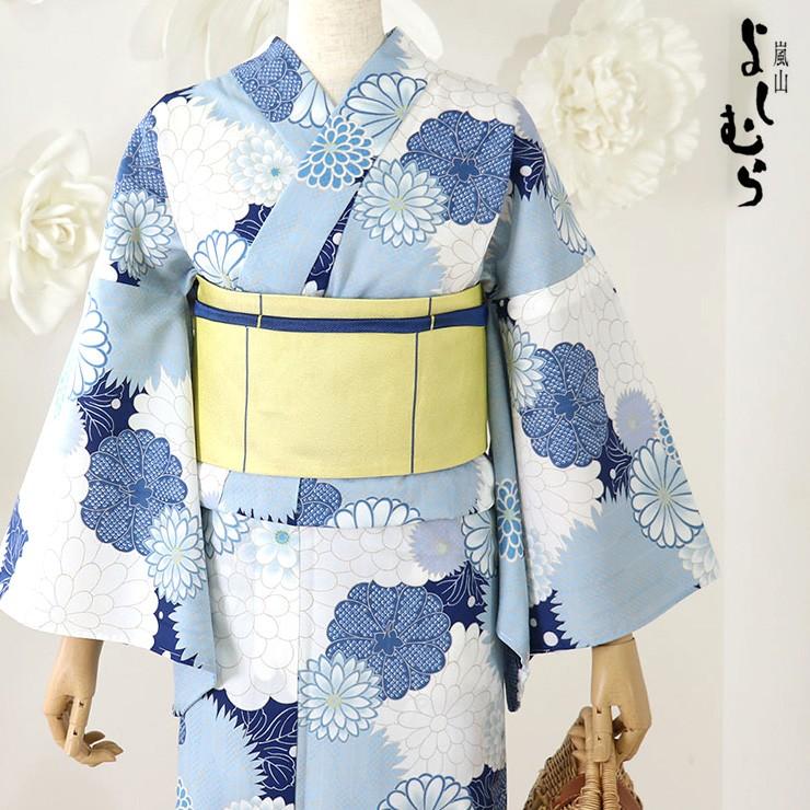 新入荷 浴衣「嵐山よしむら」仕立て上がり洗える浴衣 - 菊尽くし 新入荷 浴衣「嵐山よしむら」仕立て上がり洗える浴衣 - 菊尽くし