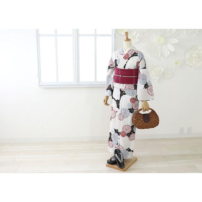 嵐山よしむら浴衣・単品・綿100%・白地に牡丹・ 嵐山よしむら浴衣