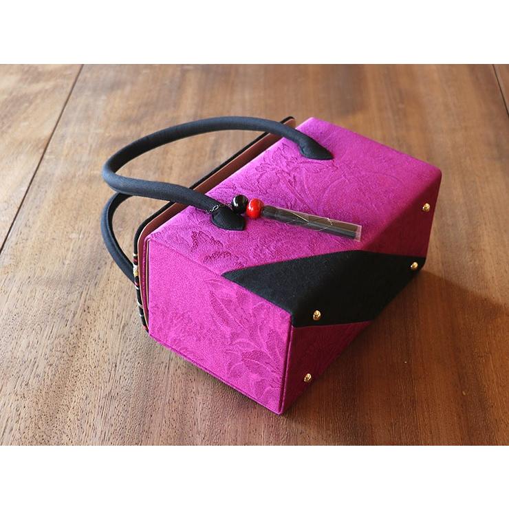 嵐山よしむら」草履バッグセット 桜花薬玉刺繍（ワイン）2点セット