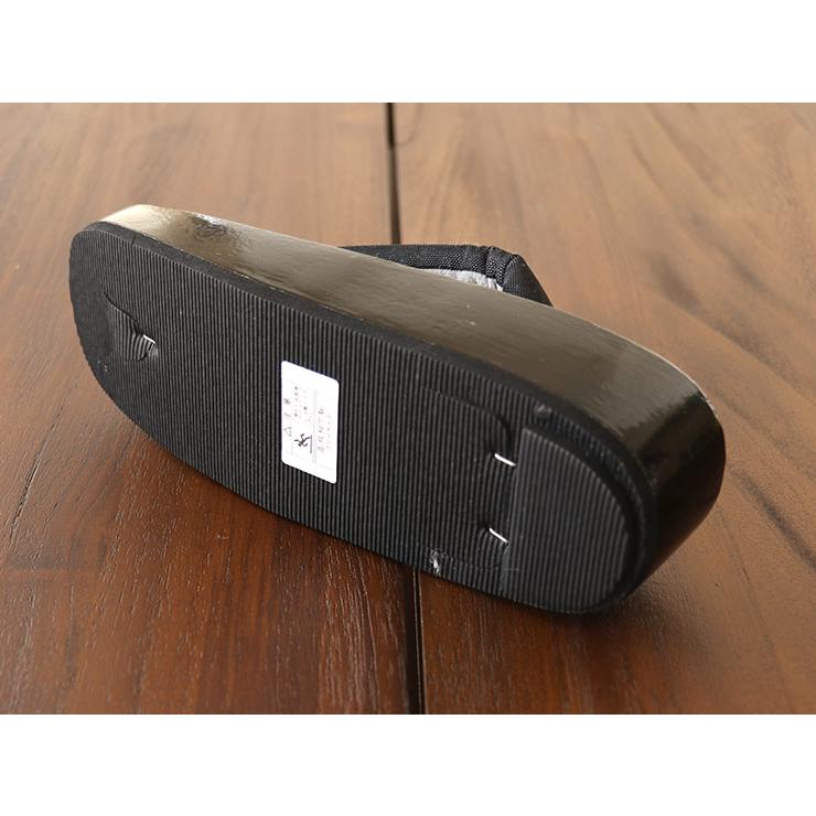 撫松庵 パンチング下駄（クロ 100-377-001-88）フリーサイズ 黒