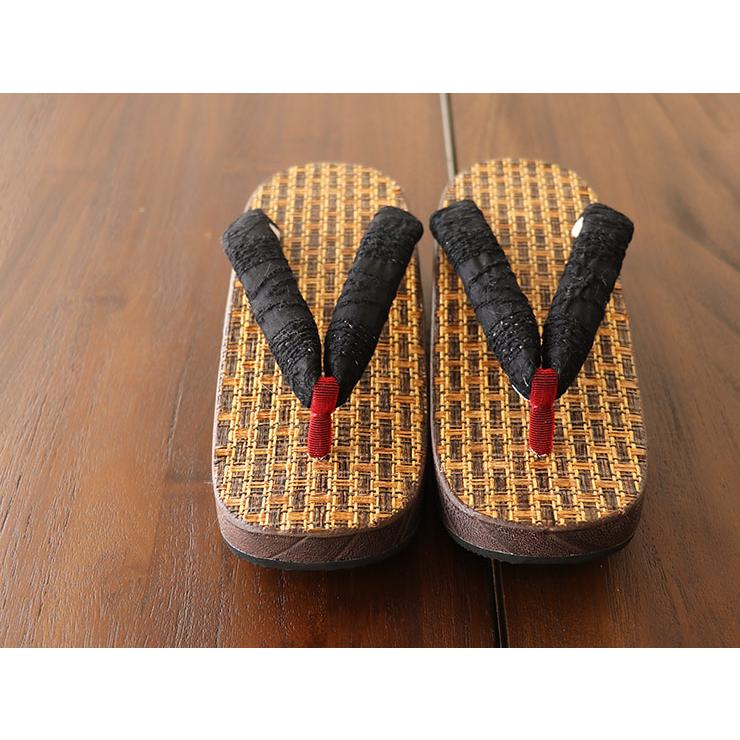 撫松庵 下駄 女性 しころ調下駄（クロ 105-377-002-88）フリーサイズ