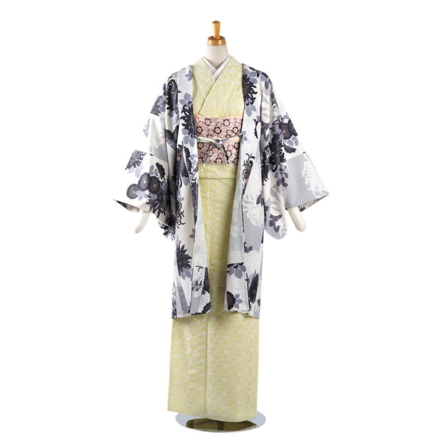 撫松庵 長羽織 仕立て上がり 菊尽くし グレー（106-153-002-85） 日本