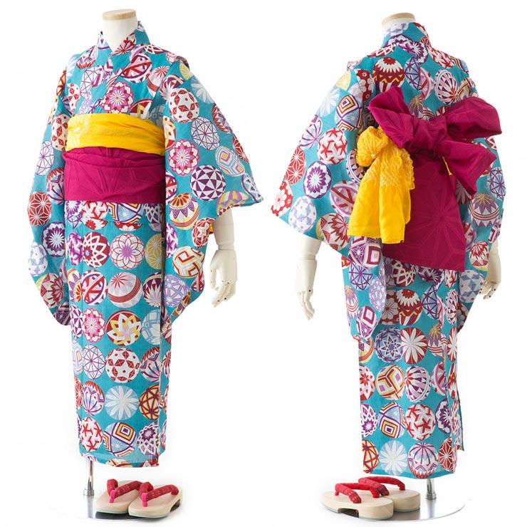 撫松庵　子供用浴衣　120cm 撫松庵 撫松庵Jr. こども浴衣 女の子 ジュニア キッズ（染）綿