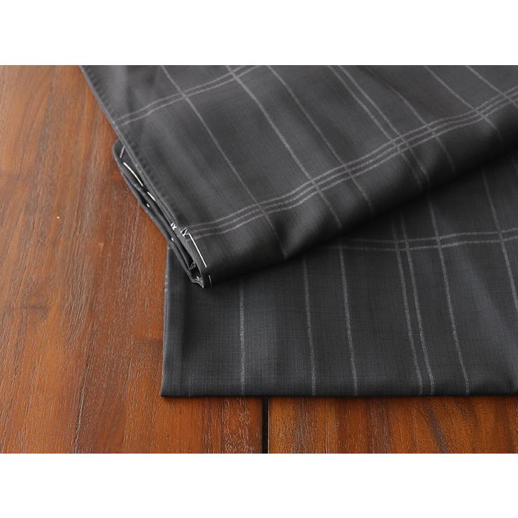 TORAY（東レ） 浴衣 街着屋オリジナル「男浴衣 障子格子（黒 M・L