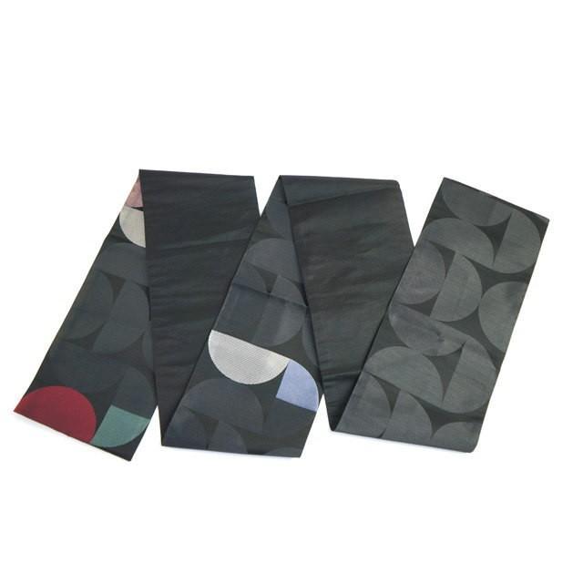 撫松庵 一重太鼓袋帯 単品 - ラウンド（スミクロ 103-110-003-87） 黒 