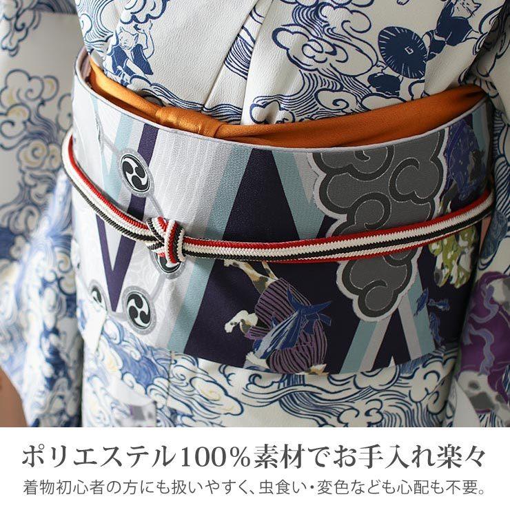 mapleです❣️ 【着物と帯 時流】N25881ts◆京袋帯◆撫松庵 撫松庵 帯 名古屋帯 2way 一重太鼓 袋帯 色紙に菊 ( エンジ × クロ