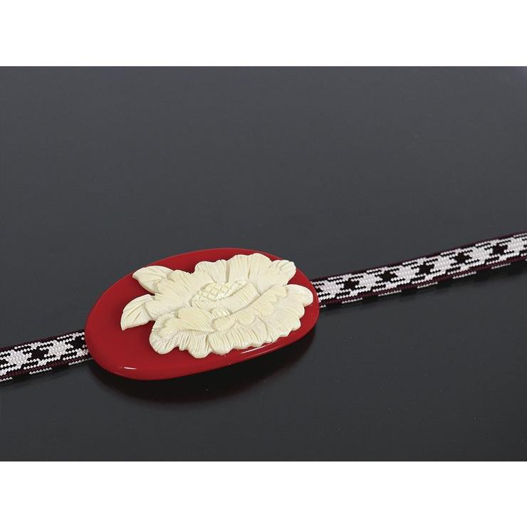 街着屋特選 帯留め(単品) - レトロ帯留め(全2種) 椿 ツバキ フラワー