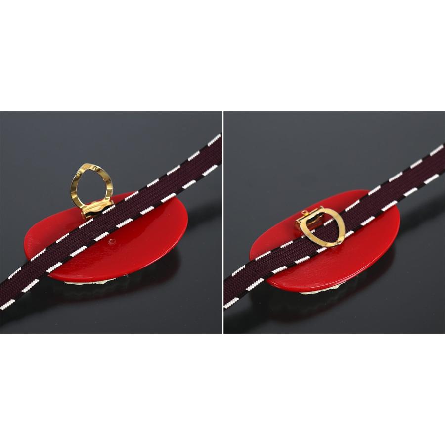 街着屋特選 帯留め(単品) - レトロ帯留め(全2種) 椿 ツバキ フラワー