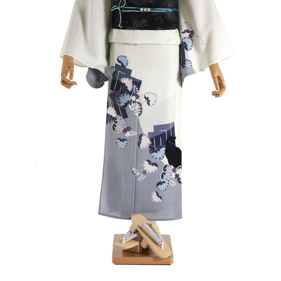 撫松庵 「撫松庵」仕立て上がり洗える浴衣(単品)- 絵羽 葵猫 撫松庵 「撫松庵」仕立て上がり洗える浴衣(単品)- 絵羽 葵猫