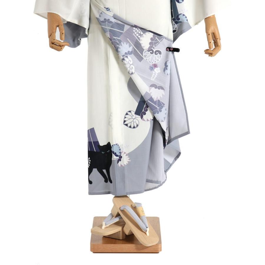 撫松庵 「撫松庵」仕立て上がり洗える浴衣(単品)- 絵羽 葵猫 撫松庵 「撫松庵」仕立て上がり洗える浴衣(単品)- 絵羽 葵猫